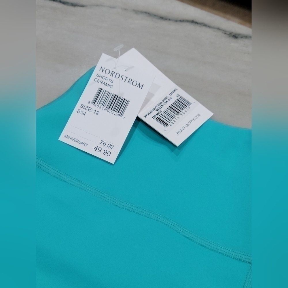 IVL Collective Hydrasculpt Bike Shorts Teal Blue Size 12 - Picture 8 of 10